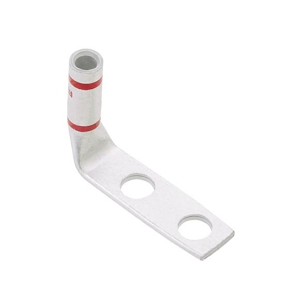 Panduit Two-Hole Compression Lug, 2 AWG Max, Long Barrel, Copper, Brown LCCX2-14AF-E - main